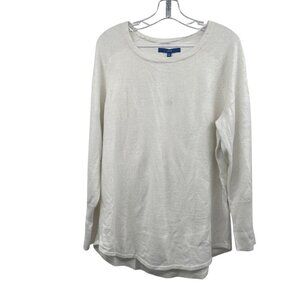 Apt.9 Womens Glitter Pullover Sweater Long Sleeve Ivory Size XL New